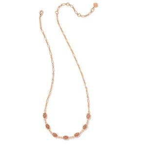 NWT Kendra Scott Emilie Strand Necklace Dust Bag Rose Gold New $98 Mother’s Day